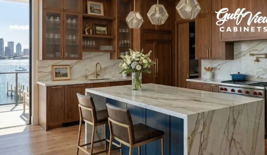 New kitchen cabinets installed in a home for sale