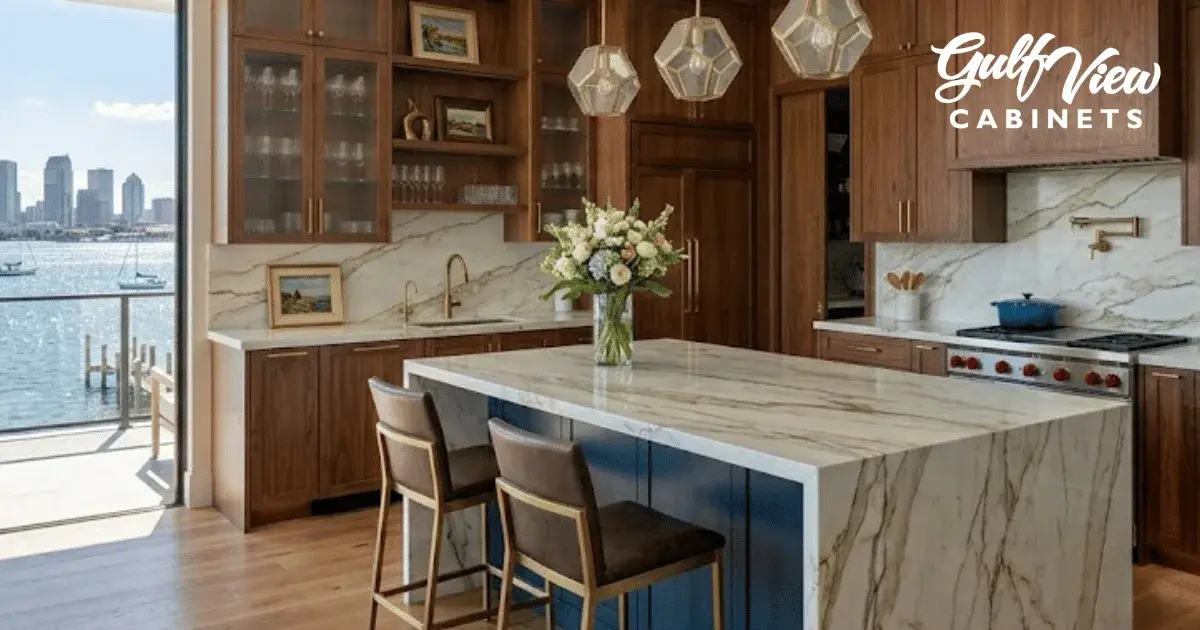 New kitchen cabinets installed in a home for sale